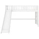 preview thumbnail 4 of 22, Twin Low Loft Bed with Ladder & Slide, White