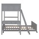 preview thumbnail 9 of 10, Twin Over Full Bunk Bed With Desk,Solid Construction for Bedroom