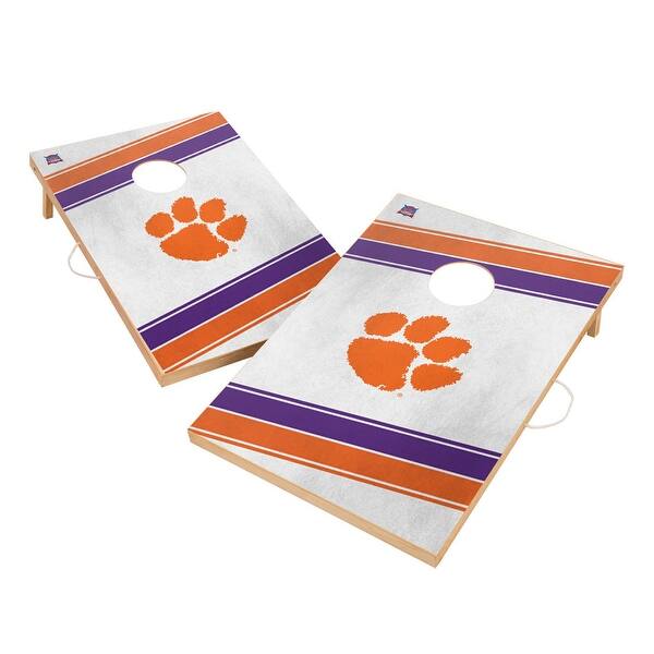 slide 2 of 5, Clemson University Tigers 2x4 Tailgate Cornhole Boards Include Carrying Case