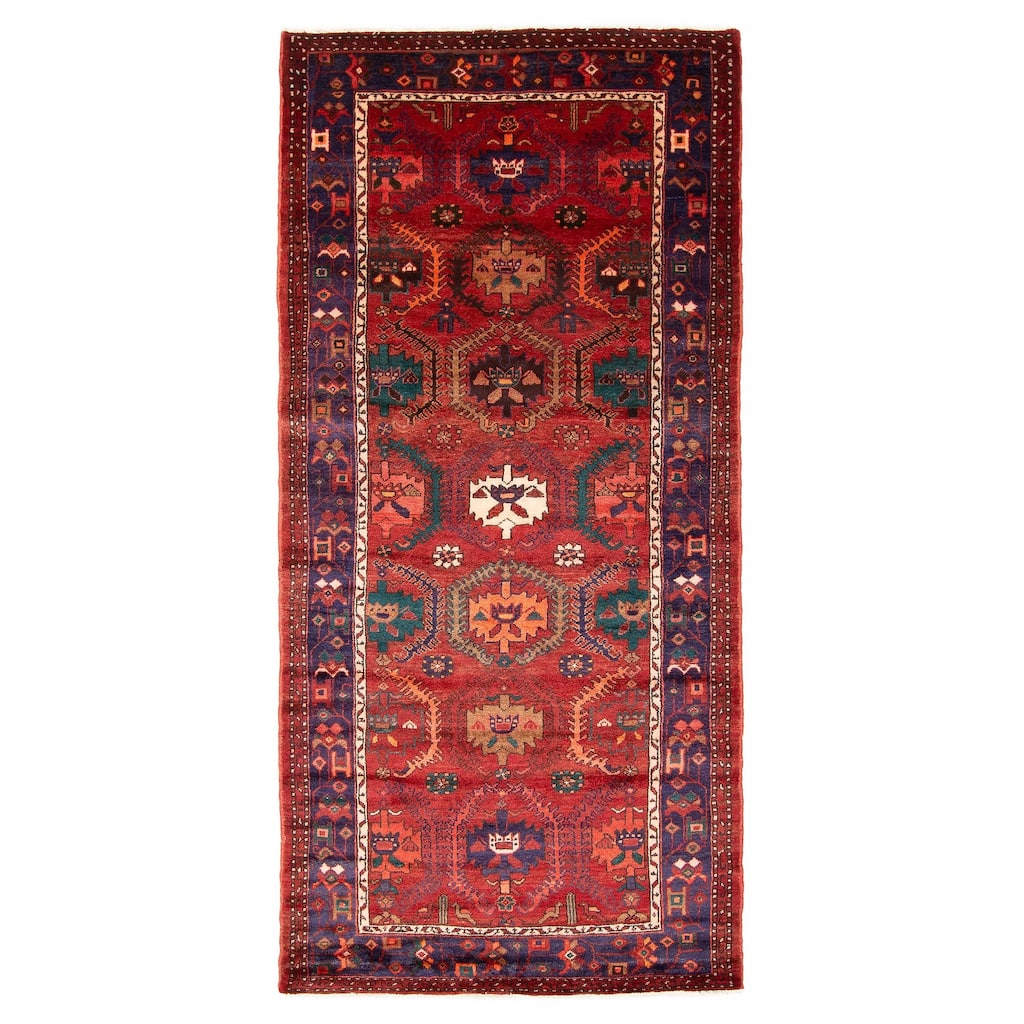 ECARPETGALLERY Hand-knotted Andelz Red Wool Rug - 4'6 x 9'6