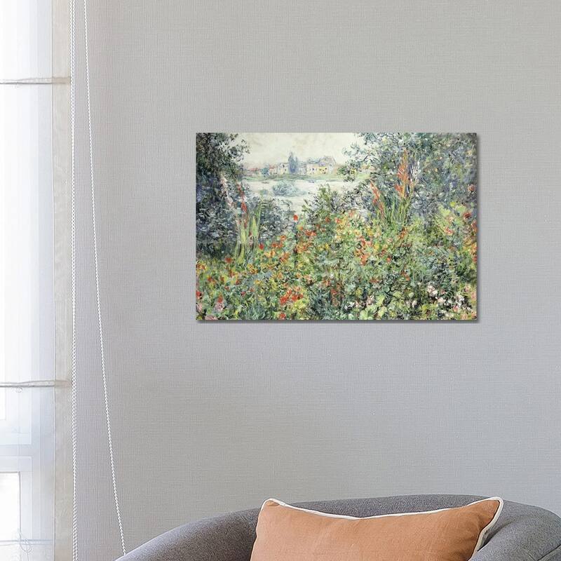 iCanvas "Flowers At Vetheuil (Fleurs a Vetheuil), 1881" by Claude Monet Canvas Print - 18x26x1.5