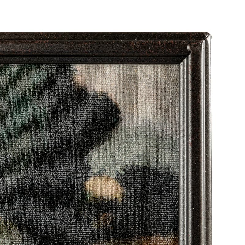 Modern Metal Framed Landscape Wall Art with Hanging Bracket