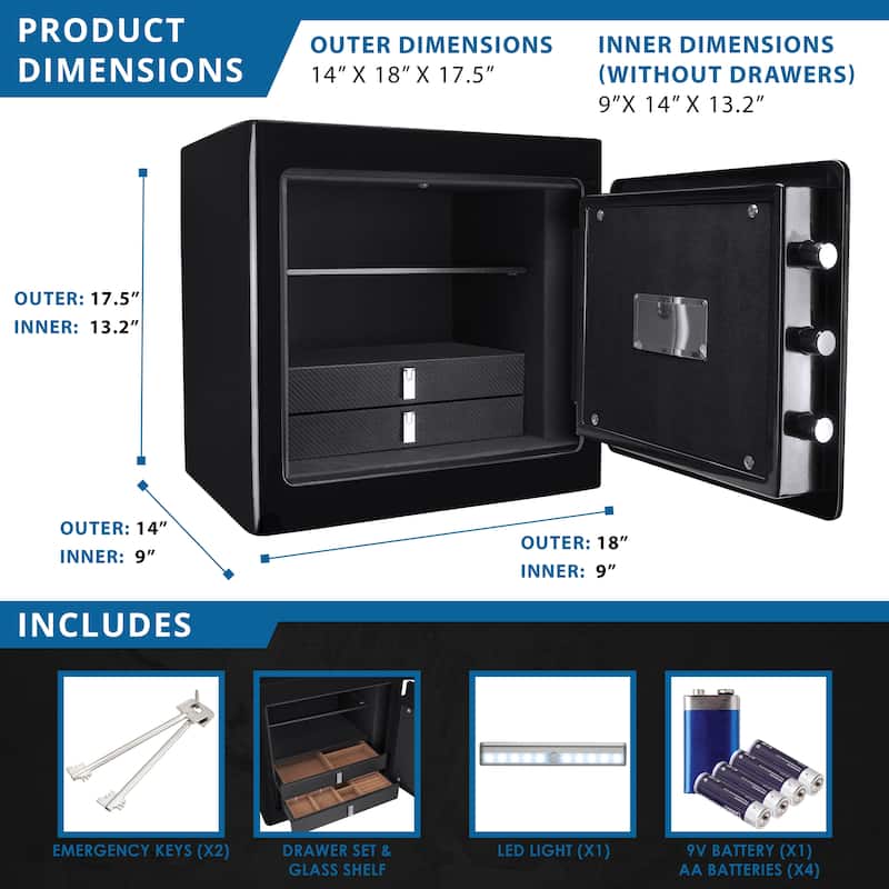 1.01 Cubic Ft Black Jewelry Safe V2