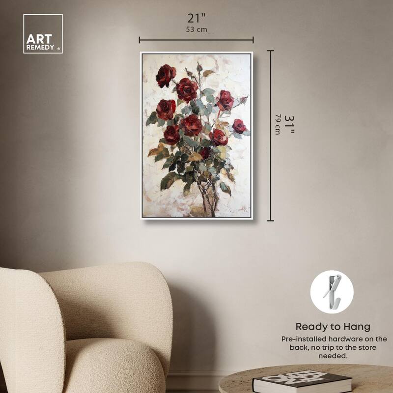 Velvet Vermilion II Canvas by Art Remedy