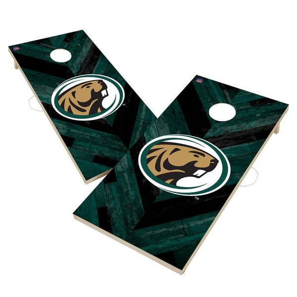 slide 2 of 6, Bemidji State University Beavers Cornhole Board Set 16 Years and Up