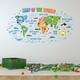 Walplus Map of the World Children Kids Wall Sticker DIY Nursery Decor