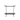 Metal and Veneer 2-Tier Bar Cart on Wheels, Matte Black - 33.0"L x 13.0"W x 32.0"H