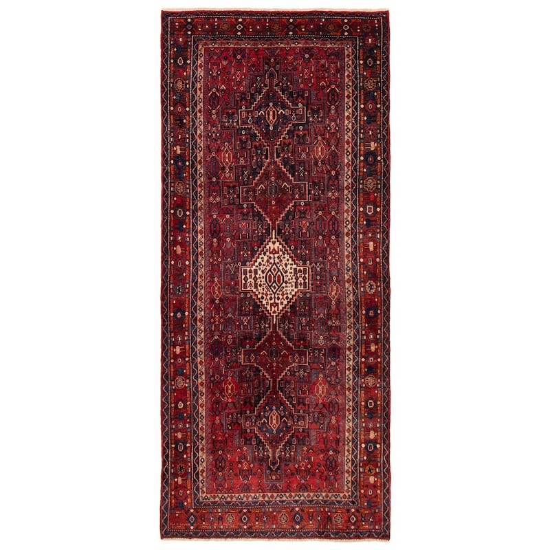 ECARPETGALLERY Hand-knotted Kayseri Vintage Red Wool Rug - 4'4 x 10'3 - Red - 4'4 x 10'3