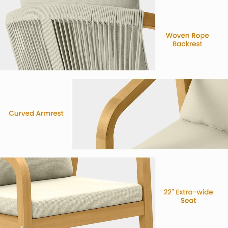 5-Piece Patio Dining Set Table & Chairs - N/A