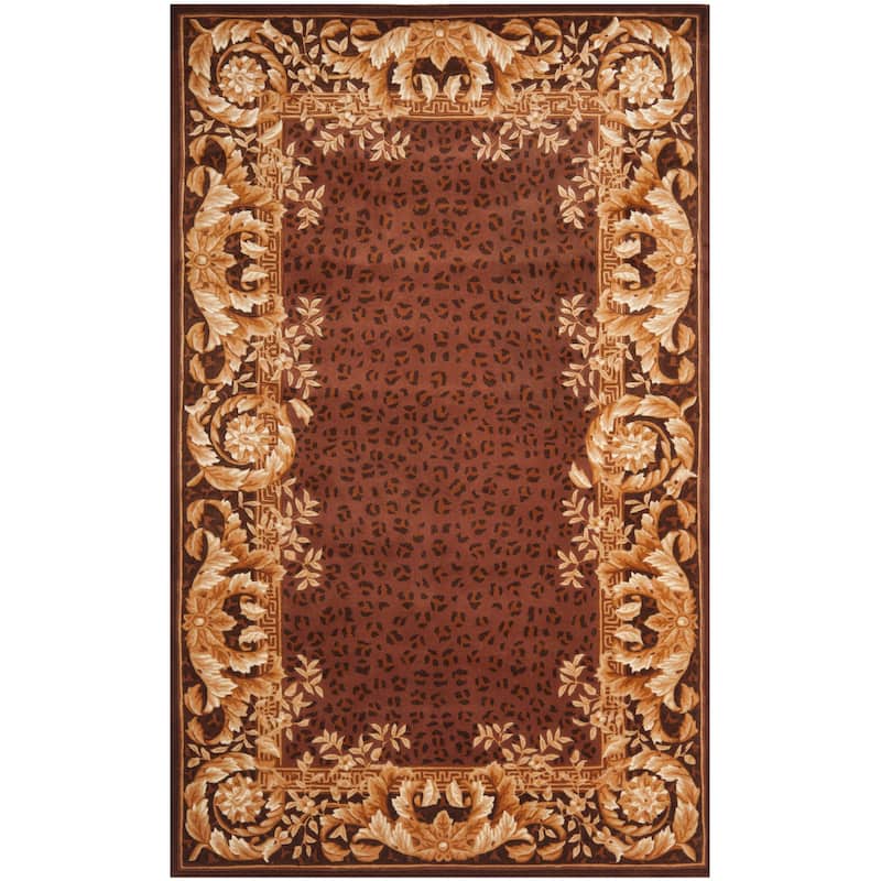 SAFAVIEH Handmade Sikira Scrolls Red New Zealand Wool Rug - 10' x 14' - Assorted