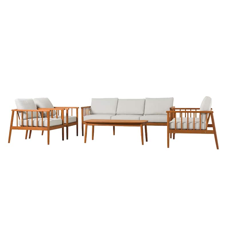 Middlebrook 5-Piece Modern Solid Wood Patio Set