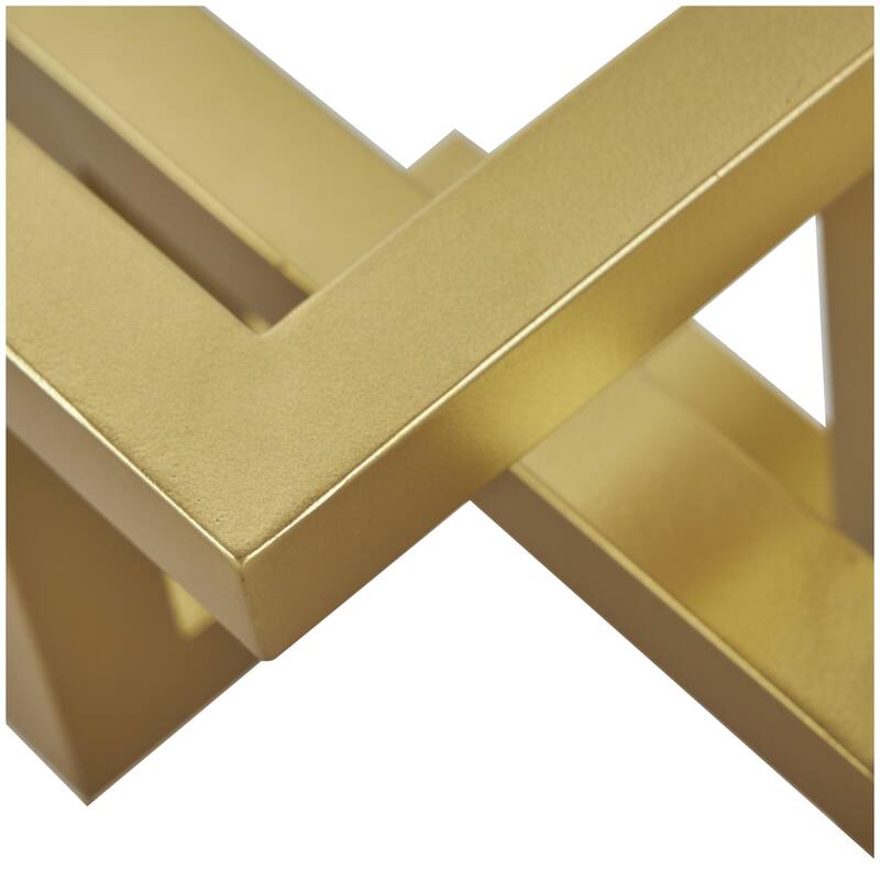 Metal Geometric Abstract Shaped Decorative Sculpture - Black or Gold - Roche River Decor