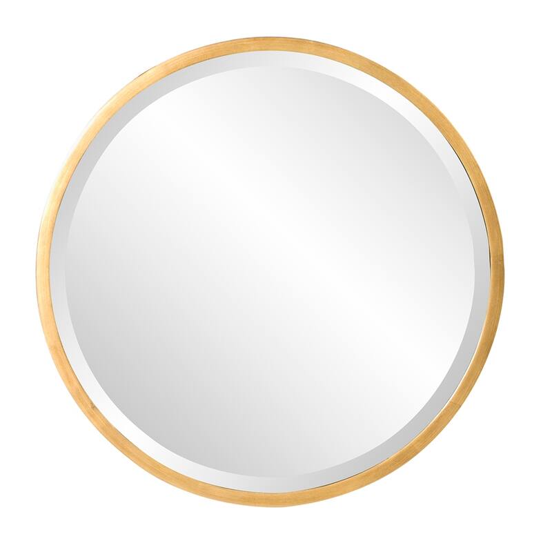 Allan Andrews Round Black Wood Framed Decorative Brando Wall Mirror