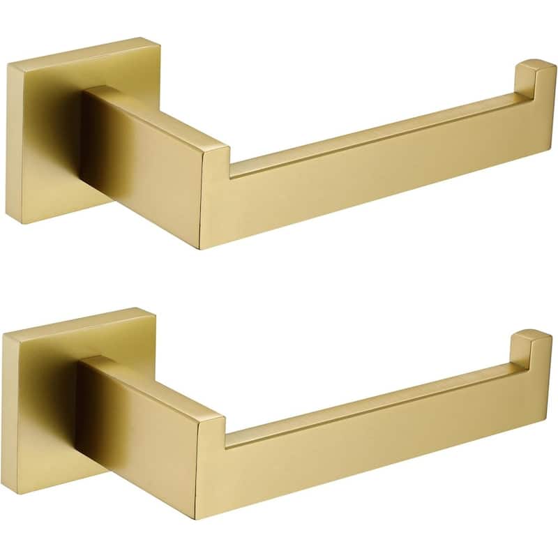 2-pack stainless steel toilet paper holder for bathroom and kitchen, - Gold