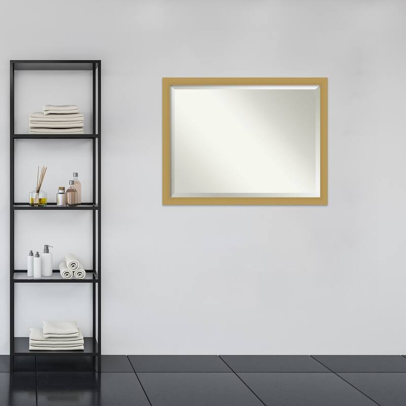Beveled Wall Mirror - Grace Brushed Gold Frame - Grace Brushed Gold