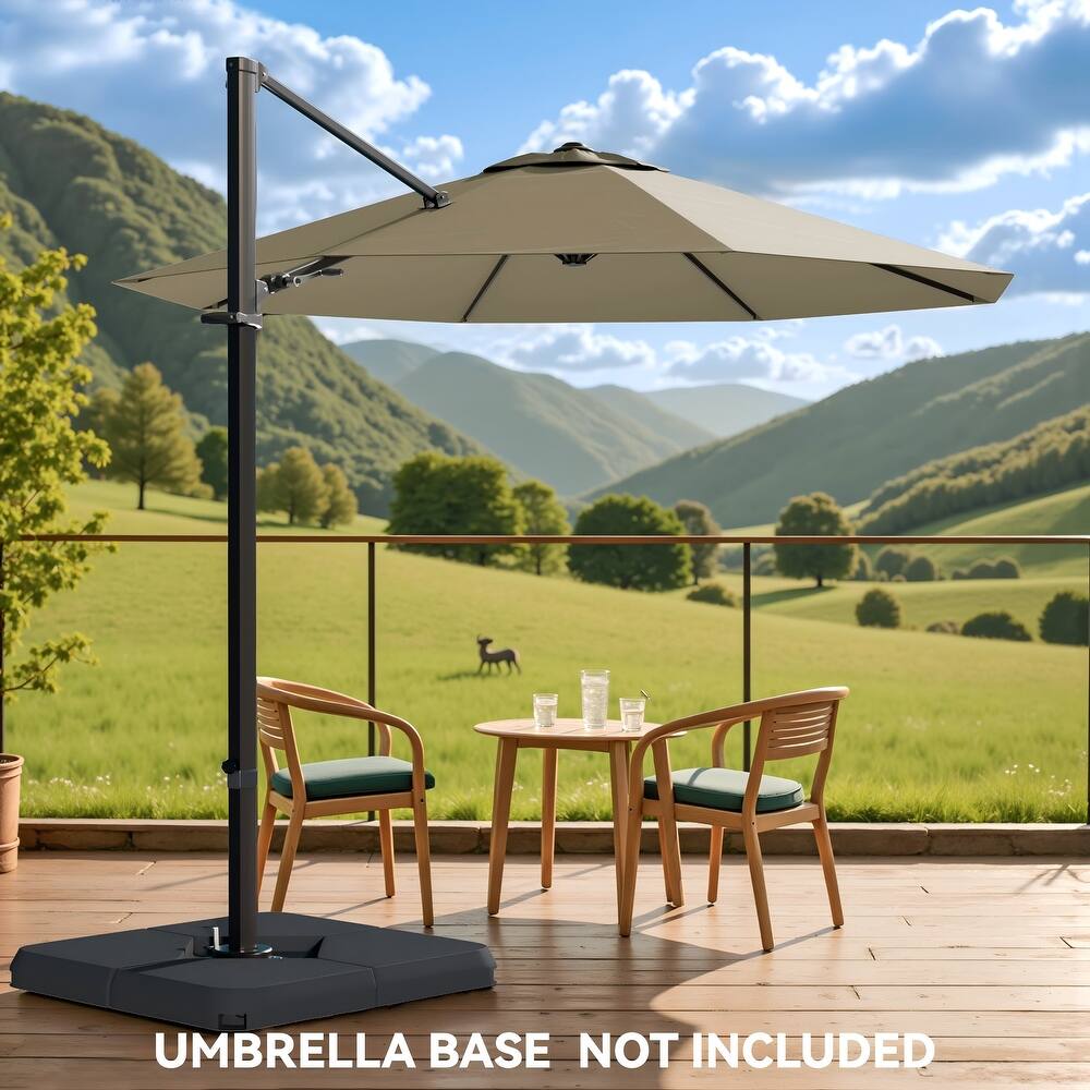 Patiowell 10FT Patio Umbrella with Push Button Tilt and Crank, Outdoor Umbrella, Multiple Colors