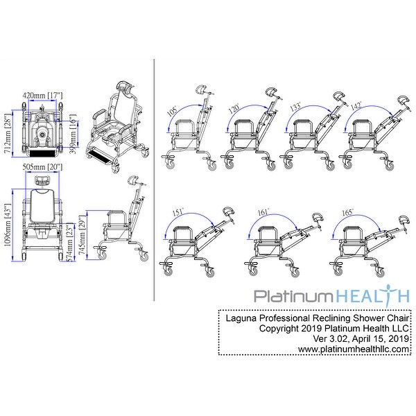 shower chair with reclining back