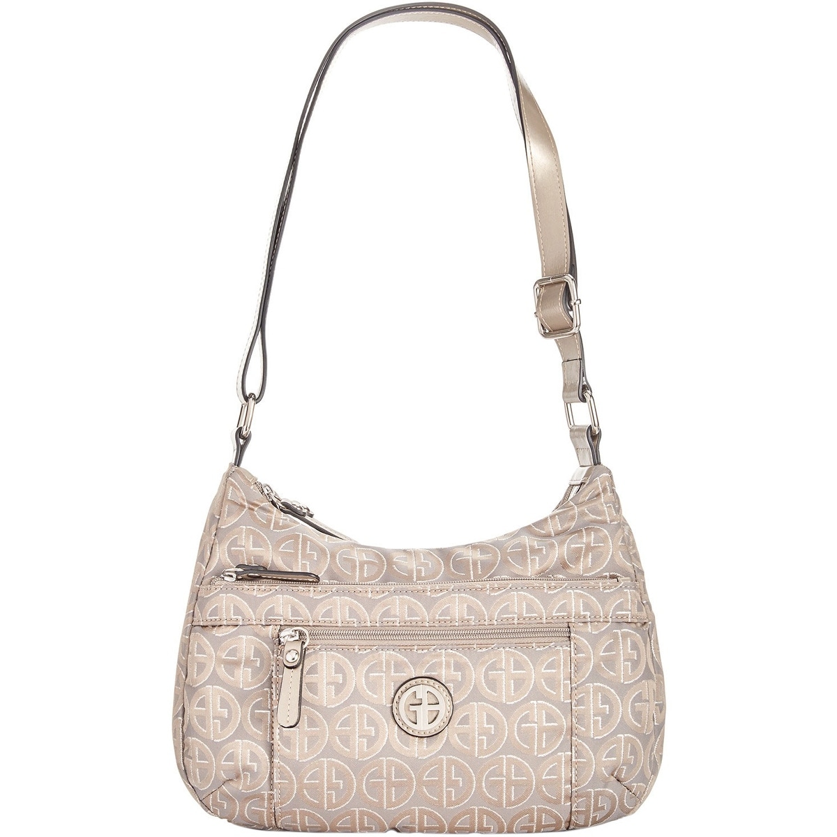 Giani Bernini Circle Signature Lurex Hobo Silver Giani Bernini Circle Signature Lurex Hobo Silver