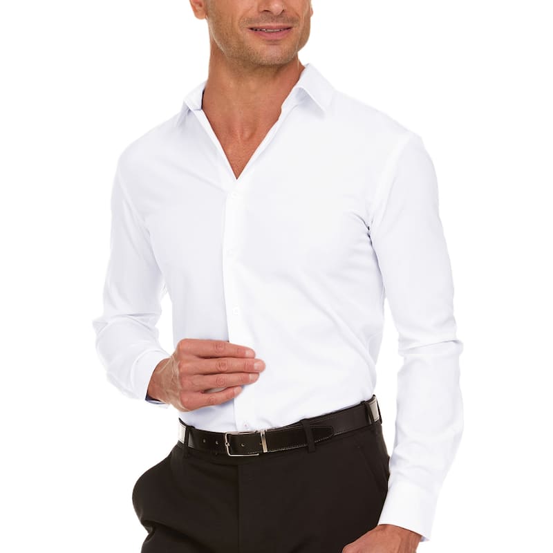 Nautica Men's Wrinkle-Resistant Performance Dress Shirt - Slim Fit