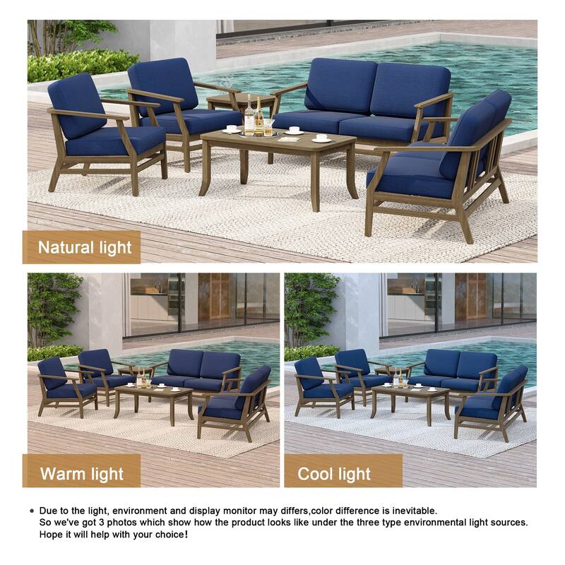 Large Outdoor Conversation Set with Patio Chairs, Loveseat, Tables
