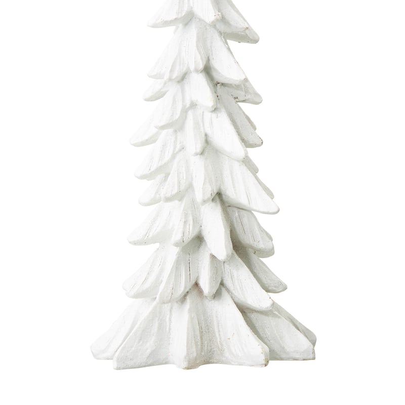 Glitzhome 14.75"H Resin Christmas Table Tree Holiday Decor