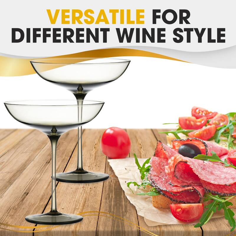 Berkware Set of 2 Luxurious and Elegant Coupe Cocktail Glass