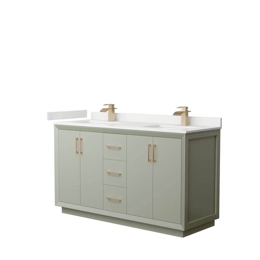 Strada 60-inch Double Vanity, Quartz Top