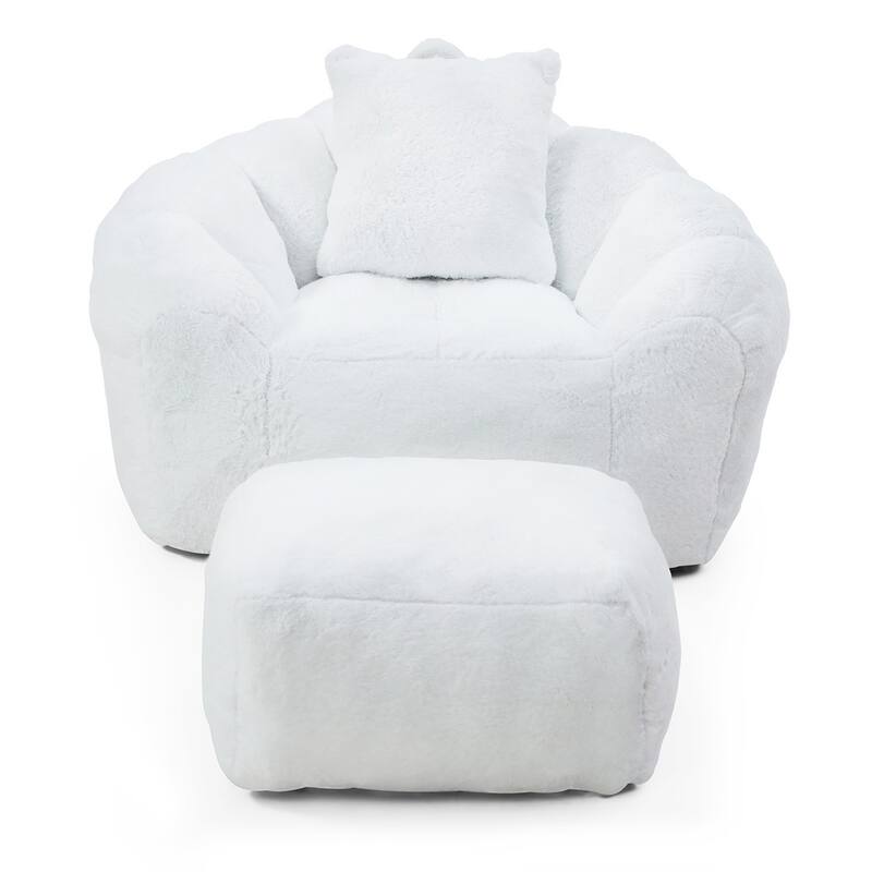 Oversized Bean Bag Chair With footstools for Adults and Kids