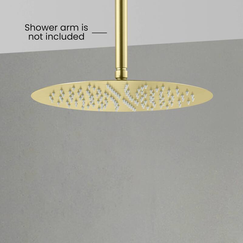 Circular 12" Metal Ultra Thin Profile Rain Shower Head 1.75 GPM