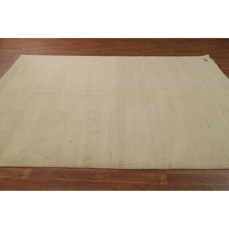 Contemporary Gabbeh Oriental Area Rug Hand-Knotted Wool Carpet - 6'5"x 9'7"