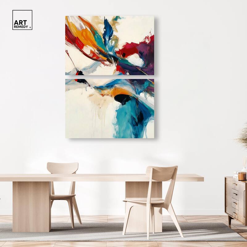 Vibrant Palette III Canvas Set of 2 by Art Remedy, Gallery Wrapped