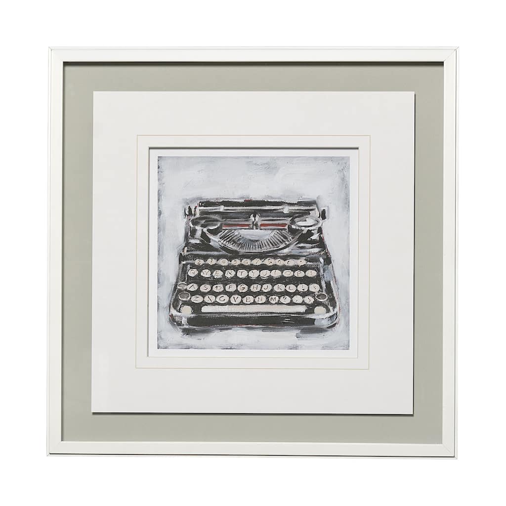 Vintage Typewriter I Framed Art Print