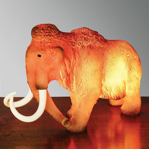 What On Earth Wooly Mammoth Table Lamp Accent Night Light Sculpture Brown 11.75 in. x 4.5 in. x 8 in. Bed Bath Beyond 26972445