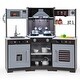 preview thumbnail 6 of 5, Corner Kids Kitchen Playset Wooden Toy Corner Kids Kitchen Playset Brown