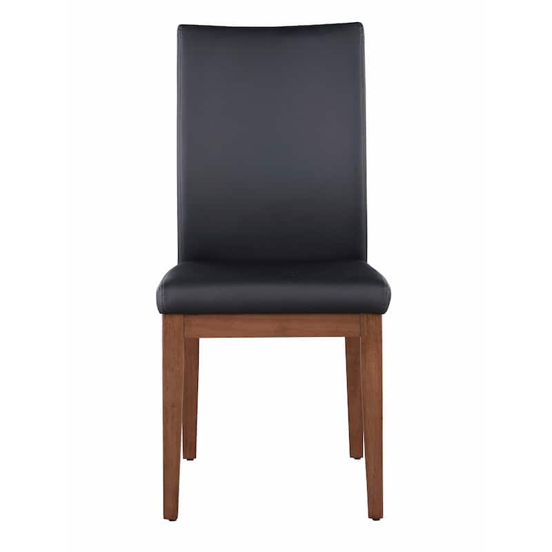Somette Emily Modern Wood/Black Glass 5-Piece Dining Set