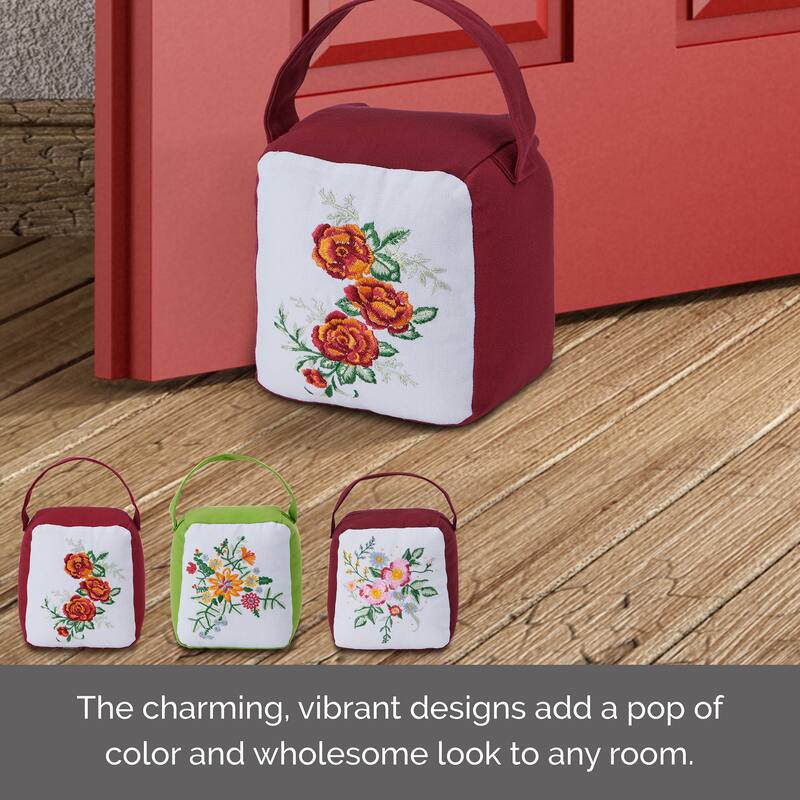 Elements Set of 3 Flower Door Stoppers