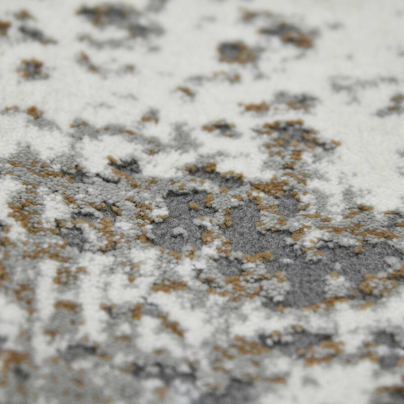 Sylvia Beatrice Ivory Polyester Blend Performance Area Rug