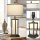 preview thumbnail 14 of 21, 27” Tall Vintage USB Table Lamp Set with Nightlight, Bulb Included (Set of 2) - 12.5'' x 12.5'' x 27''