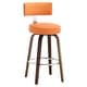 preview thumbnail 1 of 11, Faux Leather Upholstered Swivel Counter/ Bar Stools Set of 1/2/4 Single - Orange - Bar Height