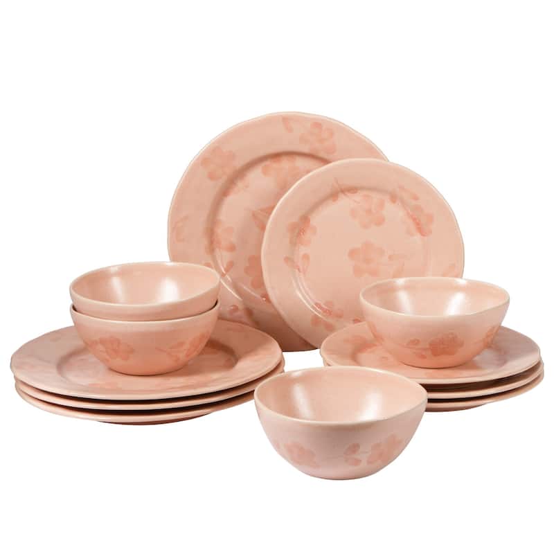 Bloomhouse - 2 Time Oprah's Favorite Things - Made in Portugal Porto Petals 12 Piece Hand Painted Dinnerware Set