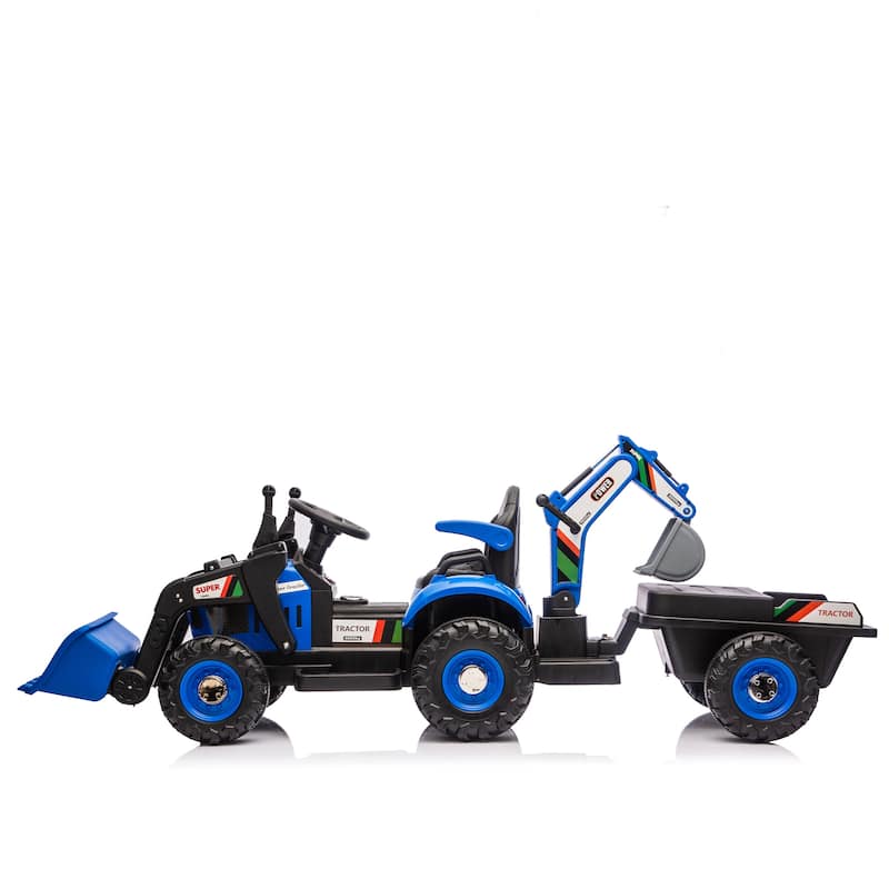 Remote Control Kids Construction Tractor Ride-On Excavator Ride-On Tractor