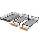 preview thumbnail 7 of 11, Full over Twin-Twin Triple bunk bed with drawers and staircase,Black