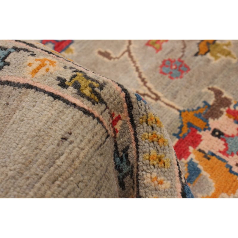 ECARPETGALLERY Hand-knotted Uzbek Ghazni Grey Wool Rug - 5'1 x 6'7