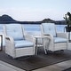 preview thumbnail 110 of 110, Pocassy 3-Piece Outdoor Swivel Bistro Set, Wicker Rocking Chairs