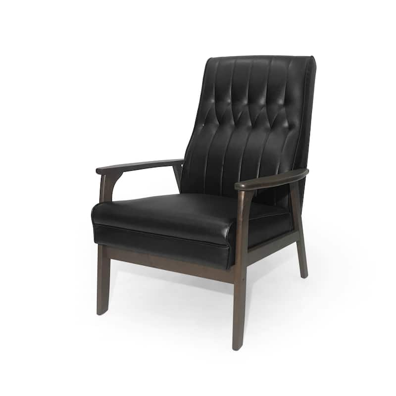 Modern Faux Leather Upholstered Accent Chair聽