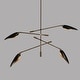 preview thumbnail 44 of 45, Modern Multi-Light Large Black Gold Sputnik Chandelier Metal Pendant Lights for Dining Room