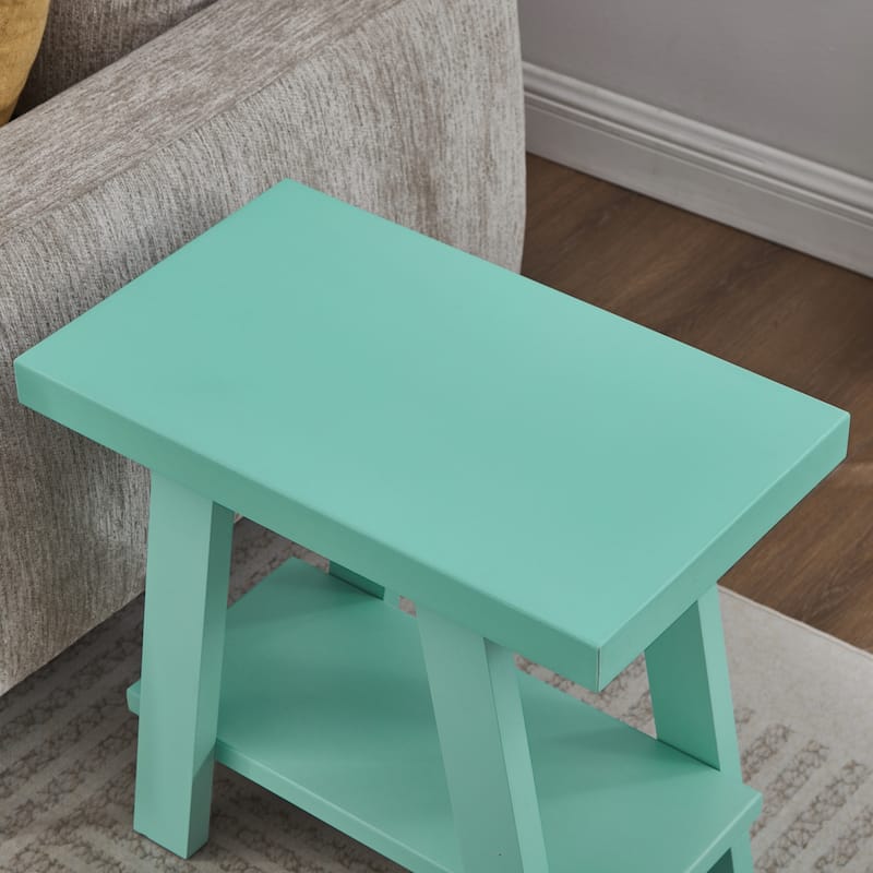 Roundhill Furniture Athens Contemporary Wood Shelf Side Table