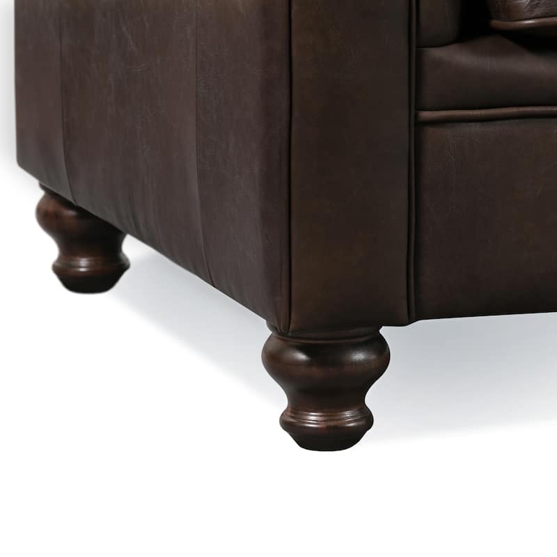 Poly & Bark Lyon 87" Sofa - Full Grain Genuine Italian Leather