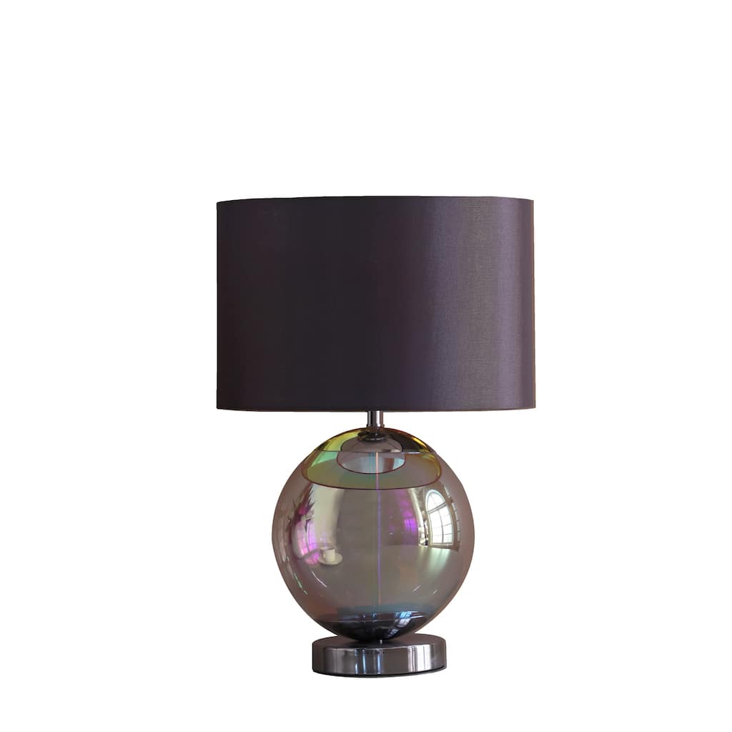 Vintage Table Lamp Orb Iridescent Chrome - 18.75" Art Deco Style Lighting for Living Room Bedroom