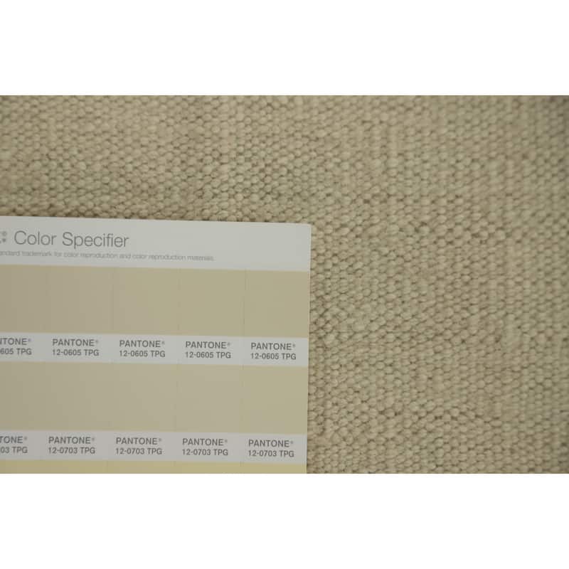 Hand Woven Southwestern Wool Beige Geometric Area Rug - 9' 9'' X 6' 7''